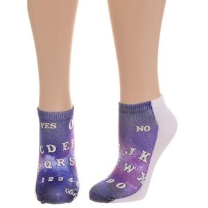 NEW Mystical Ouija Board Ankle Socks Occult Gypsy Astrology Goth Witch Halloween